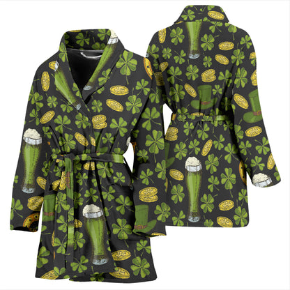 St Patricks Day Print Design LKS307 Women Bathrobe