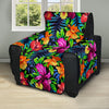 Tropical Folower Colorful Print Recliner Cover Protector