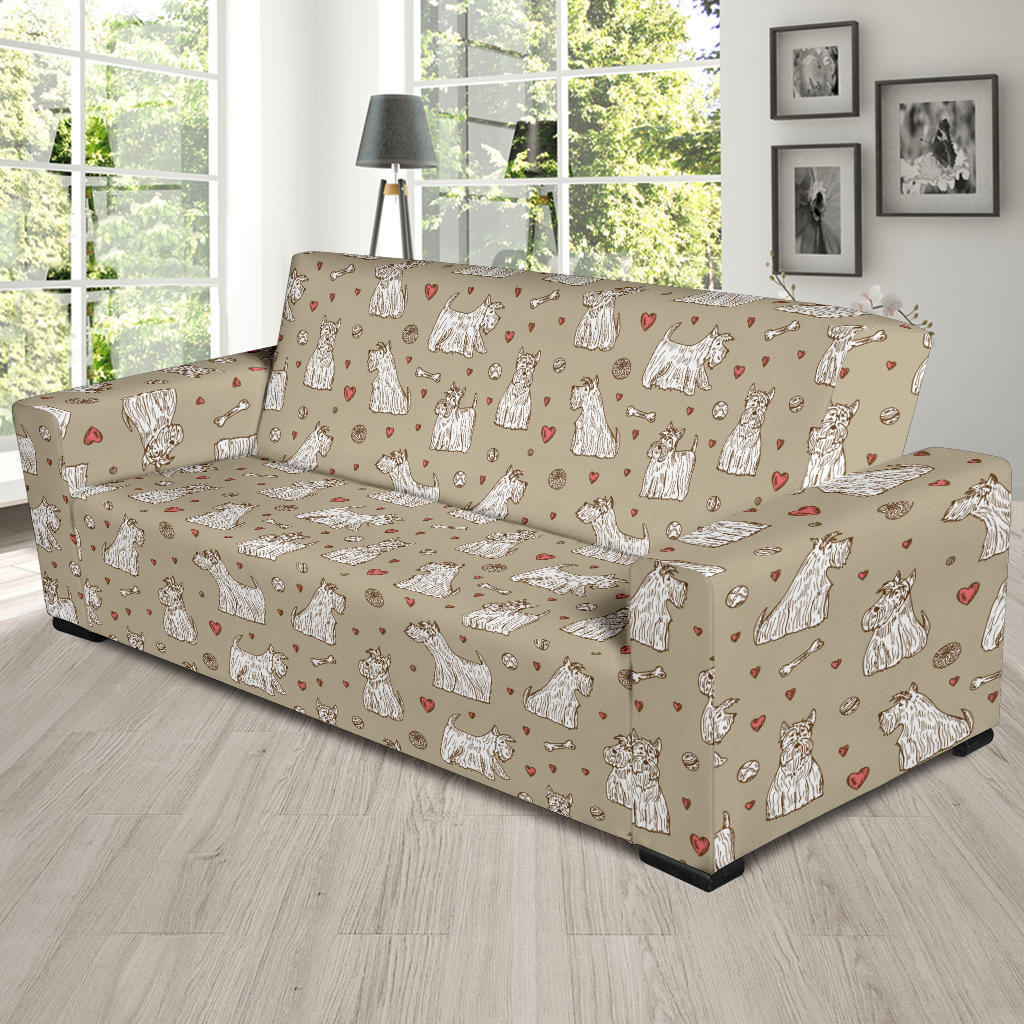 Scottish Terriers Print Design LKS3017 Sofa Slipcover