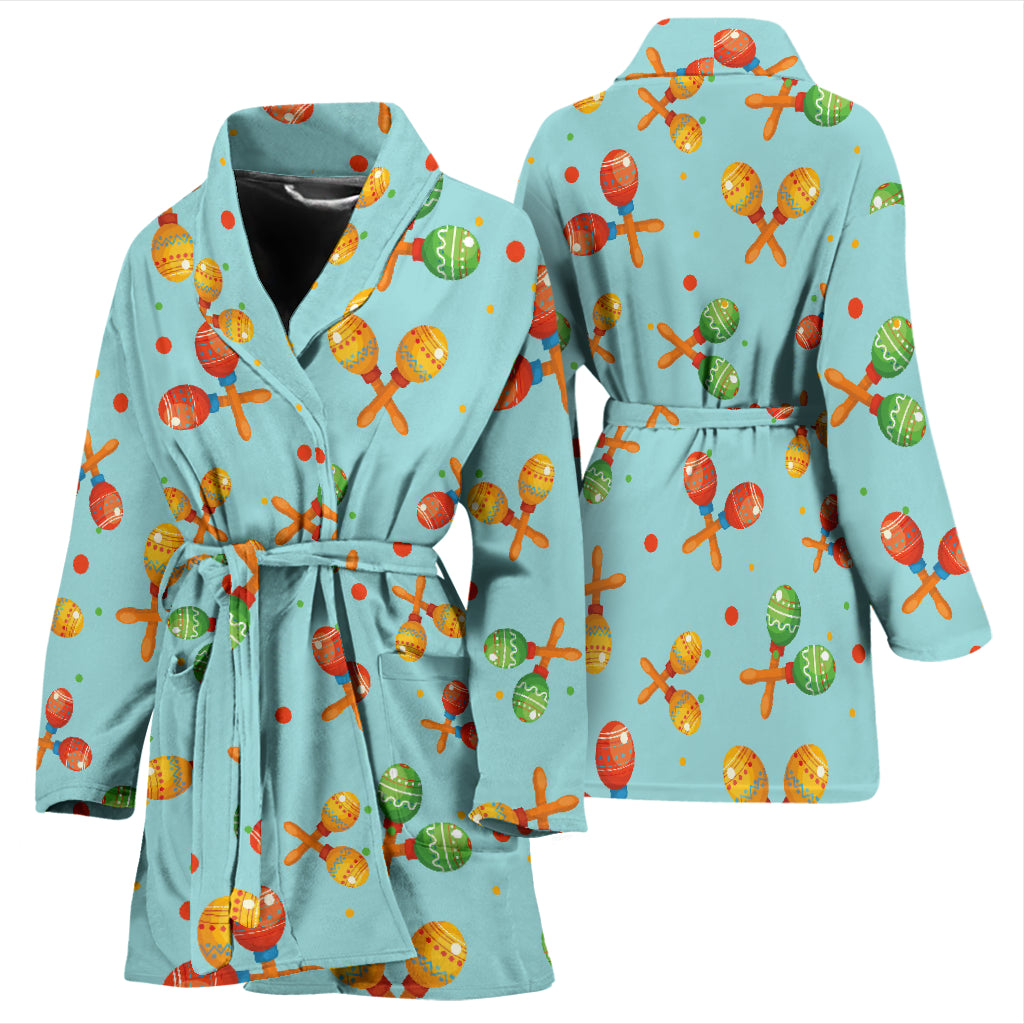 Maracas Print Design LKS402 Women Bathrobe