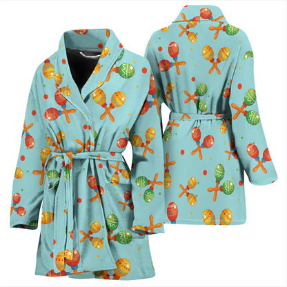 Maracas Print Design LKS402 Women Bathrobe