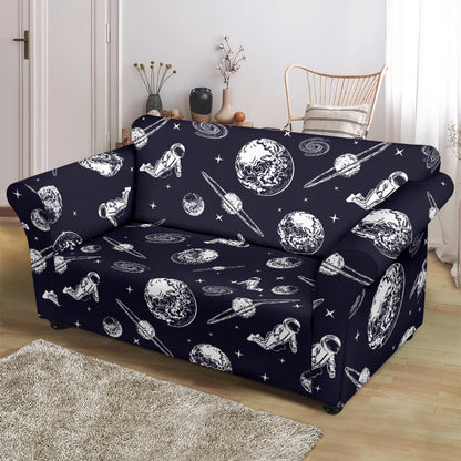 Space Astronaut Print Design LKS302 Loveseat Couch Slipcover