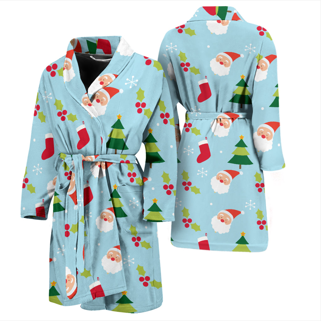 Santa Themed Print Design LKS301 Men Bathrobe
