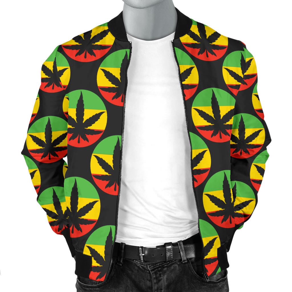 Rasta Reggae Color Design Men Bomber Jacket