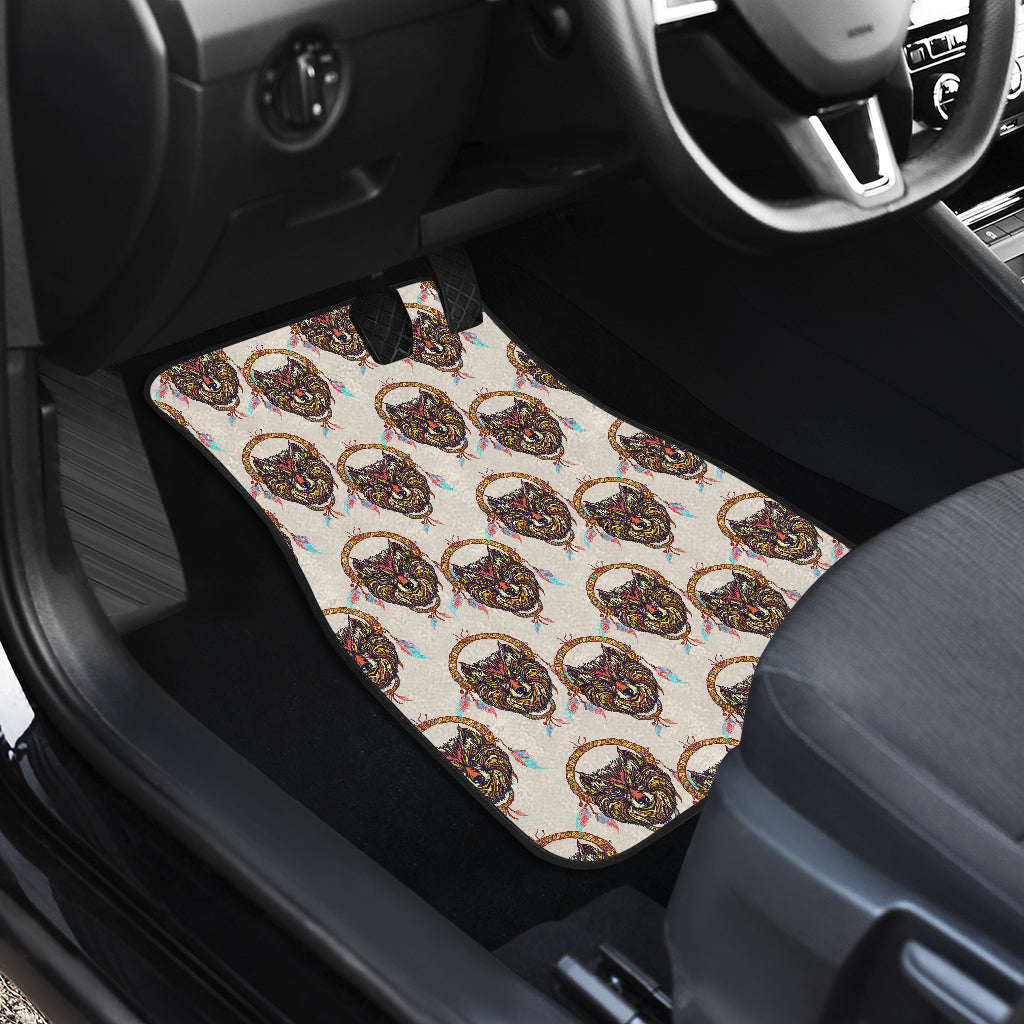 Wolf Tribal Dream Catcher Design Print Car Floor Mats Front Back
