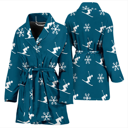 Ski Print Design LKS301 Women Bathrobe