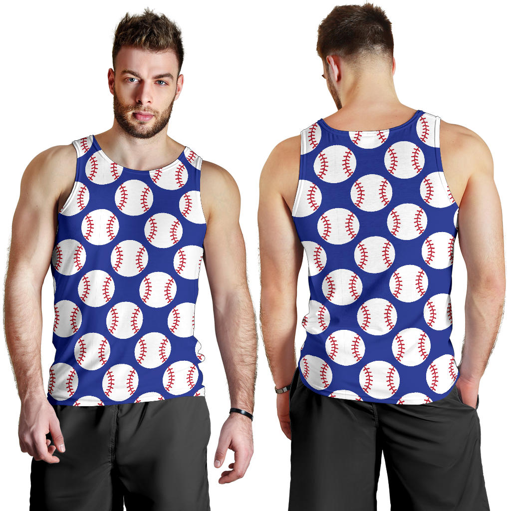Baseball Blue Background Men Tank Top
