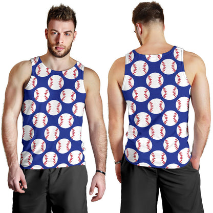 Baseball Blue Background Men Tank Top