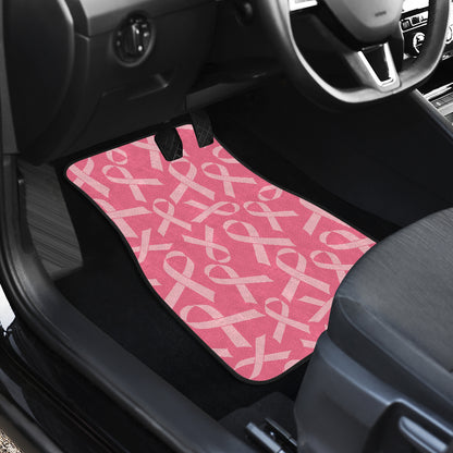 Breast Cancer Awareness Themed Car Floor Mats Front Back