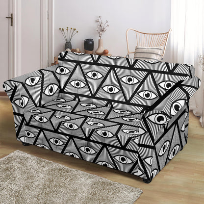 Third Eye Pattern Print Design LKS304 Loveseat Couch Slipcover