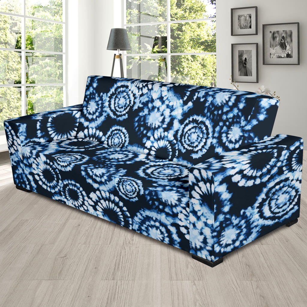 Tie Dye Dark Blue Print Design LKS306 Sofa Slipcover