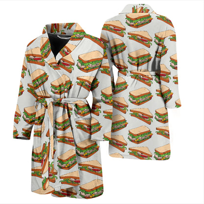 Sandwich Print Design LKS302 Men Bathrobe