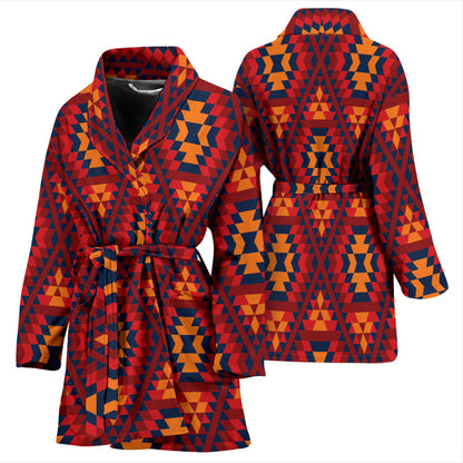 Navajo Pattern Print Design A03 Women Bathrobe