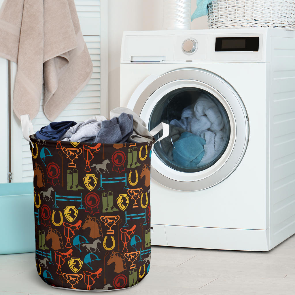 Equestrian Equipment Horse Colorful Laundry Basket
