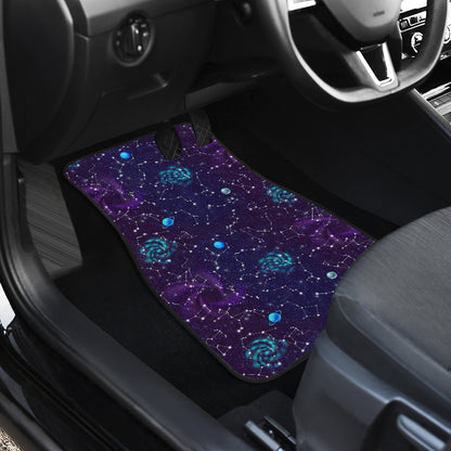Zodiac Galaxy Design Print Car Floor Mats Front Back