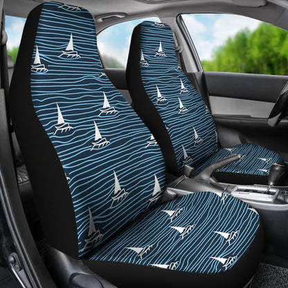 Sailboat Print Design LKS303 Car Seat Covers