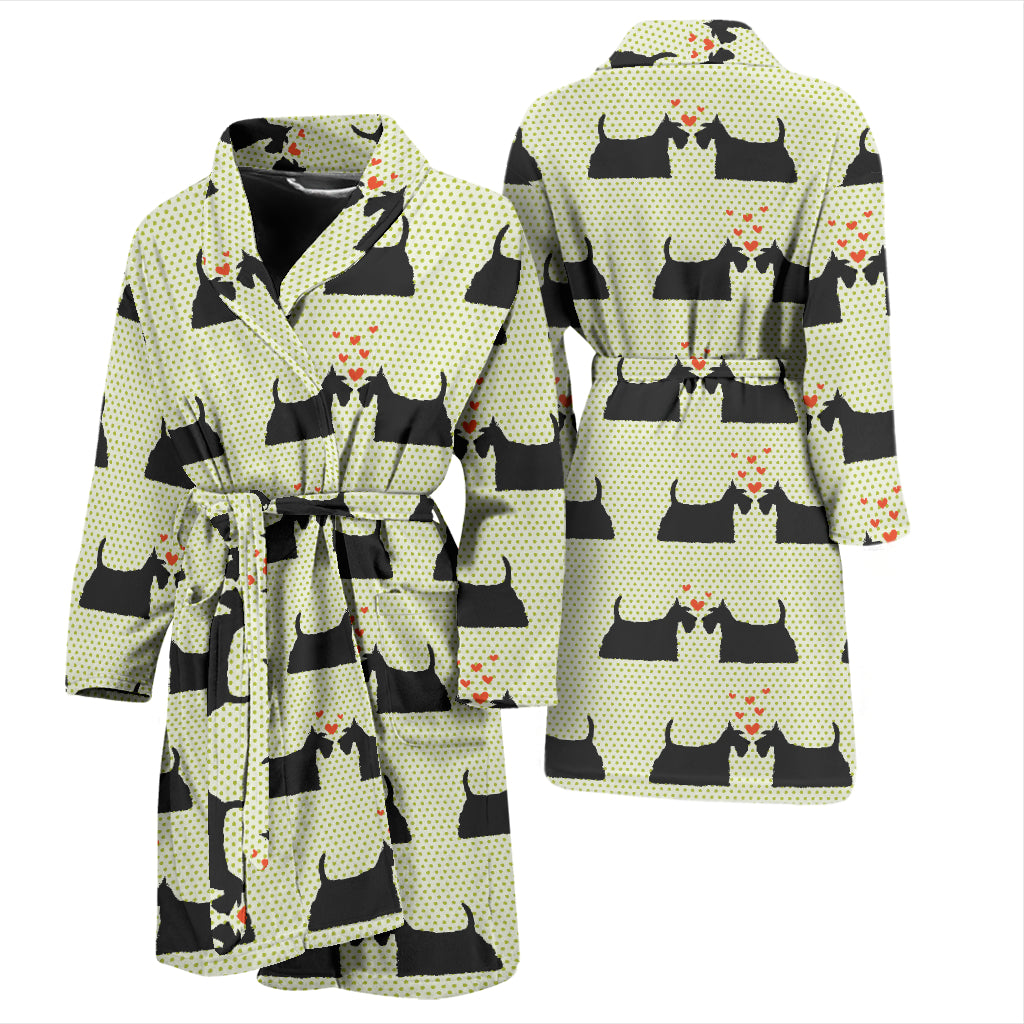 Scottish Terriers Print Design LKS304 Men Bathrobe