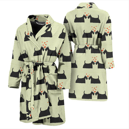 Scottish Terriers Print Design LKS304 Men Bathrobe