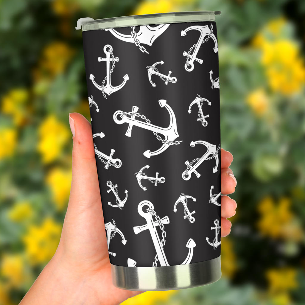 Anchor Black White Tumbler
