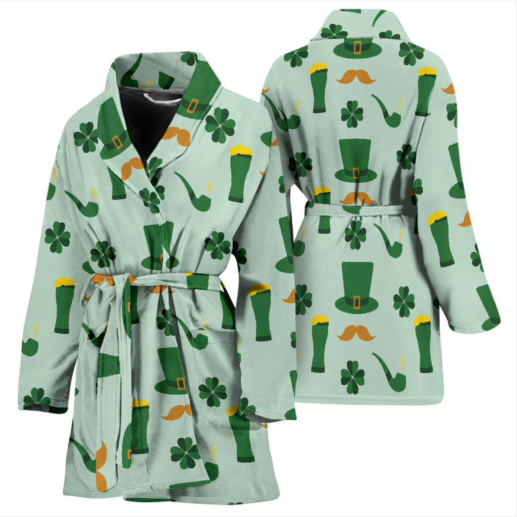 St Patricks Day Print Design LKS304 Women Bathrobe