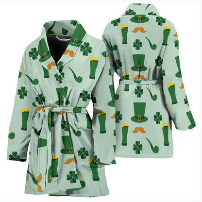 St Patricks Day Print Design LKS304 Women Bathrobe