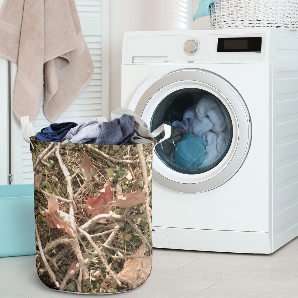 Camouflage Realistic Tree Authumn Print Laundry Basket
