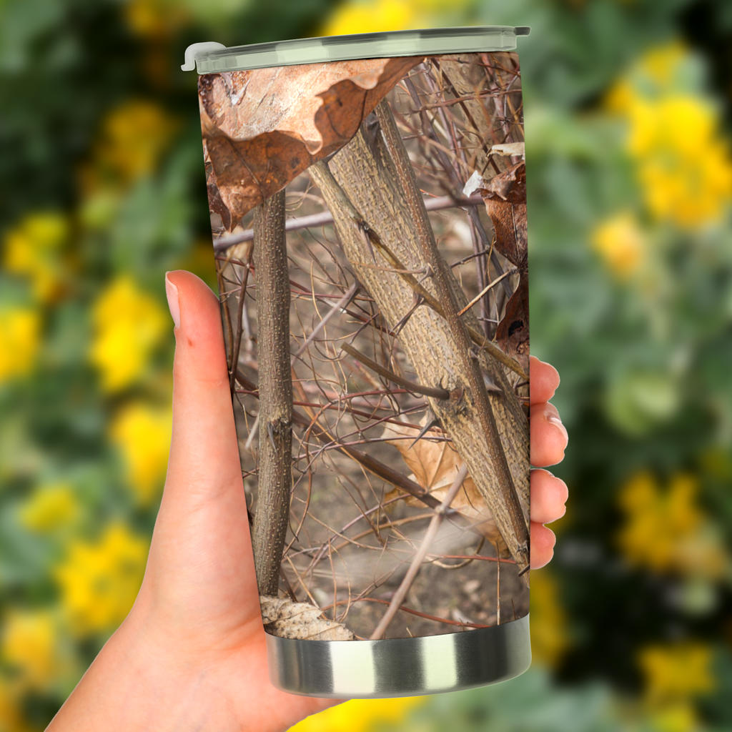 Camo Realistic Tree Forest Autumn Print Tumbler