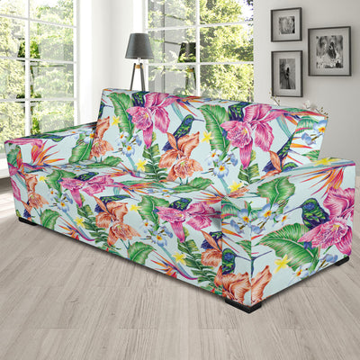 Hummingbird Tropical Pattern Print Design 05 Sofa Slipcover