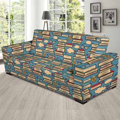 Book Pattern Print Design 03 Sofa Slipcover