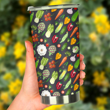 Vegan Pattern Themed Design Print Tumbler