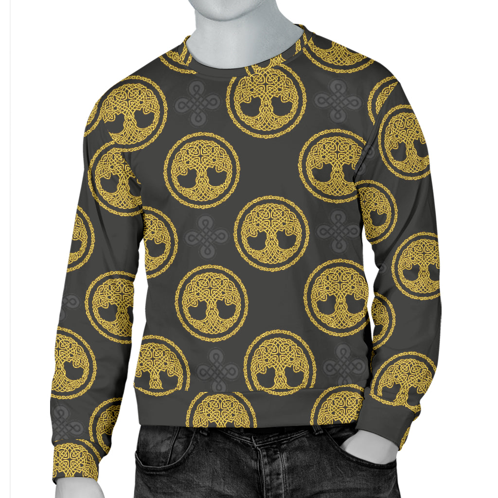 Celtic Tree of Life Design Men Long Sleeve Sweatshirt