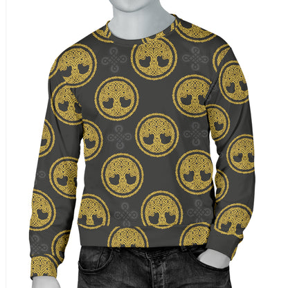 Celtic Tree of Life Design Men Long Sleeve Sweatshirt