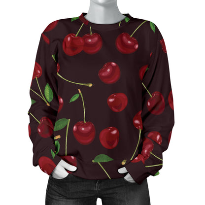 Cherry Fresh Pattern Women Long Sleeve Sweatshirt