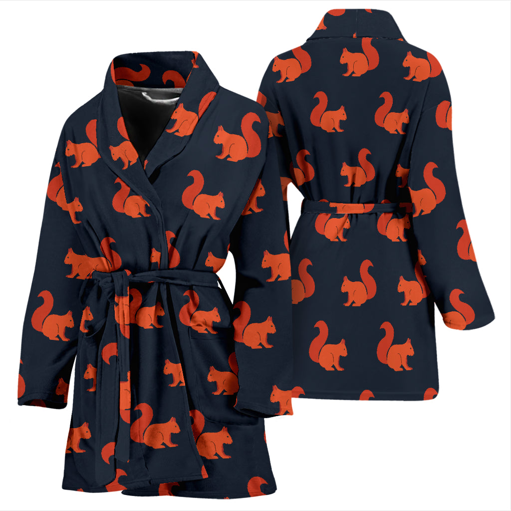 Squirrel Print Design LKS306 Women Bathrobe