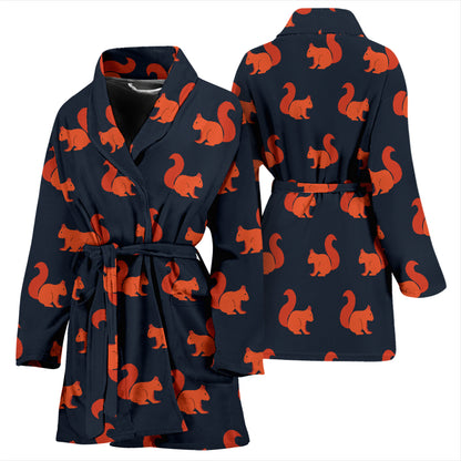 Squirrel Print Design LKS306 Women Bathrobe