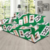 Poker Cards Pattern Print Design A03 Sofa Slipcover