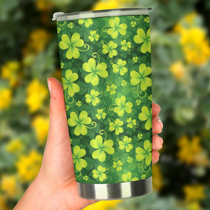 Shamrock Clover Print Tumbler