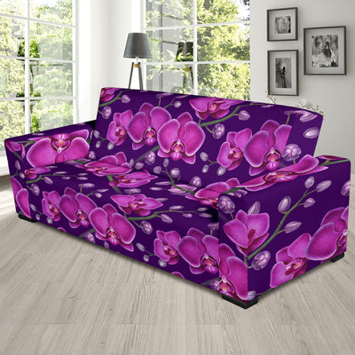 Orchid Pattern Print Design A03 Sofa Slipcover