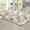 Llama Cactus Pattern Print Design 09 Sofa Slipcover