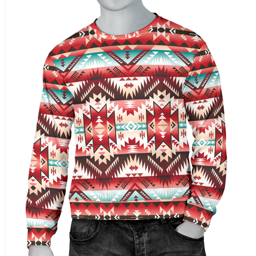 Aztec Western Style Print Pattern Men Long Sleeve Sweatshirt