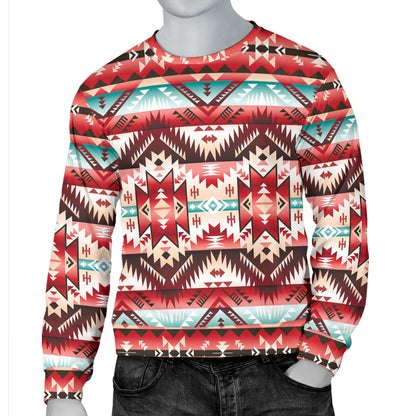 Aztec Western Style Print Pattern Men Long Sleeve Sweatshirt