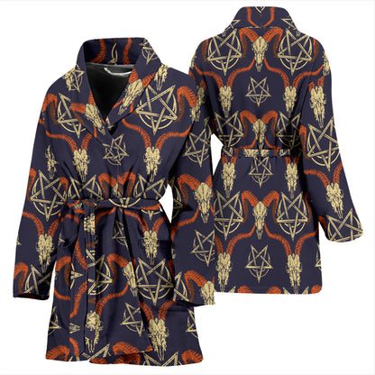 Buffalo Head Print Design LKS403 Women Bathrobe