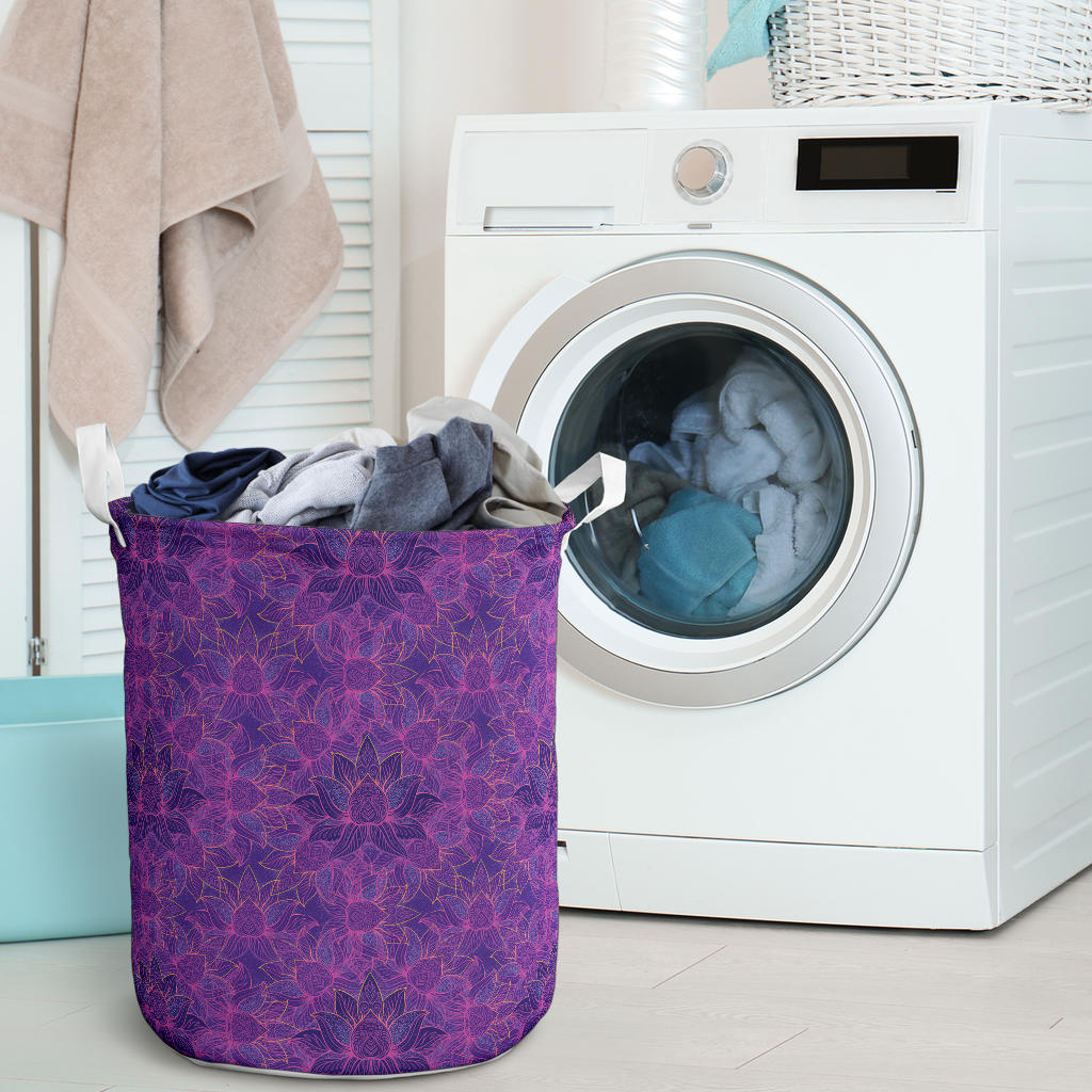 Bohemian Lotus Mandala Style Laundry Basket
