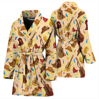 Western Lifestyle Print Design LKS303 Women Bathrobe