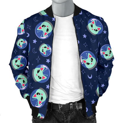 Alien Cat Men Bomber Jacket