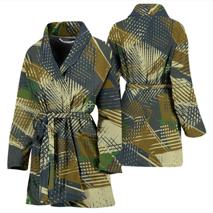 Military Camouflage Pattern Print Design 01 Women Bathrobe