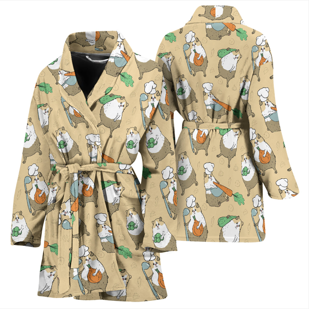 Guinea Pig Print Design LKS401 Women Bathrobe