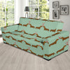 Dachshund Pattern Print Design 02 Sofa Slipcover