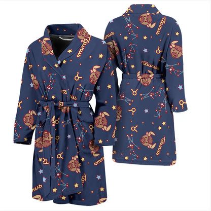 Taurus Print Design LKS304 Men Bathrobe