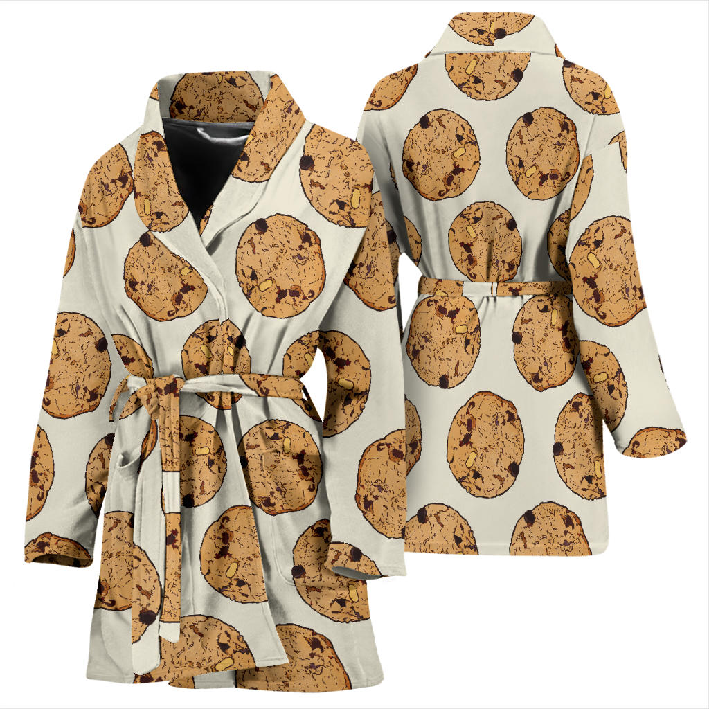 Cookie Pattern Print Design 05 Women Bathrobe